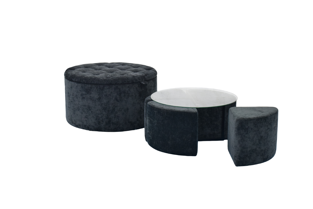 Monarch Coffee Table Set with 4 Stools