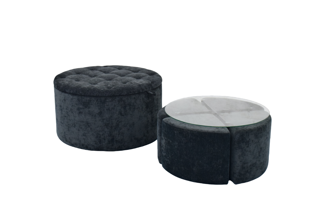 Monarch Coffee Table Set with 4 Stools
