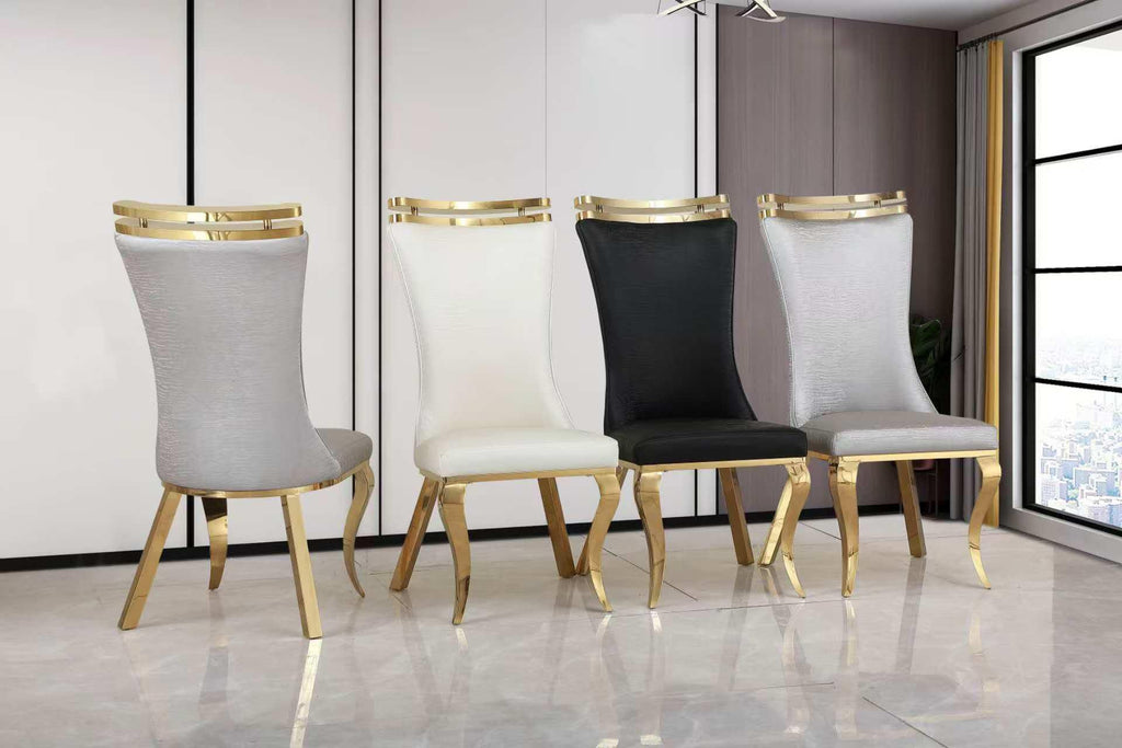 Greek Curved High Back , Sculpted-Leg , Contemporary Dining Chair