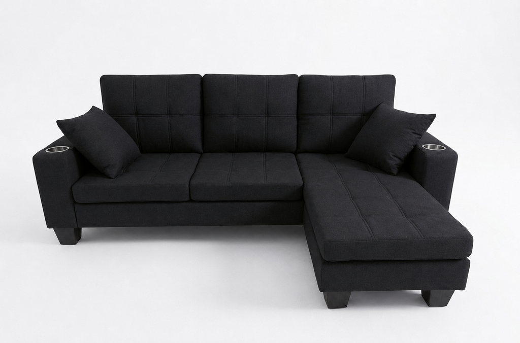 SOFIA CORNER SOFA WITH CUPHOLDER