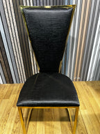 DRAGON DINING CHAIRS WITH OPTION OF GOLD OR SILVER FRAME