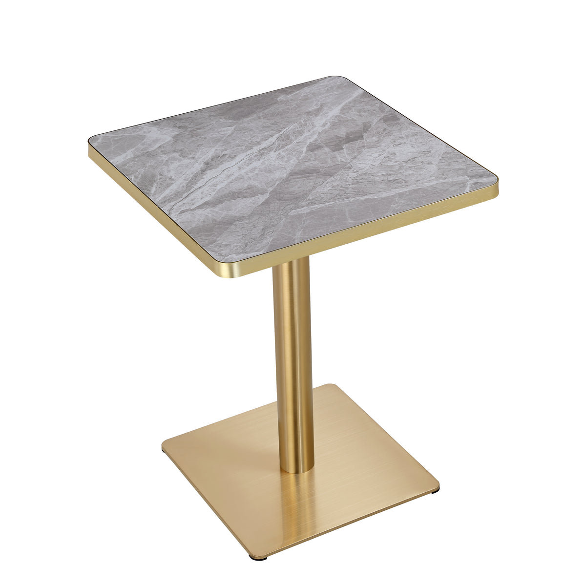 Luna Restaurant Dining Table – Sintered Stone Top with Gold Frame