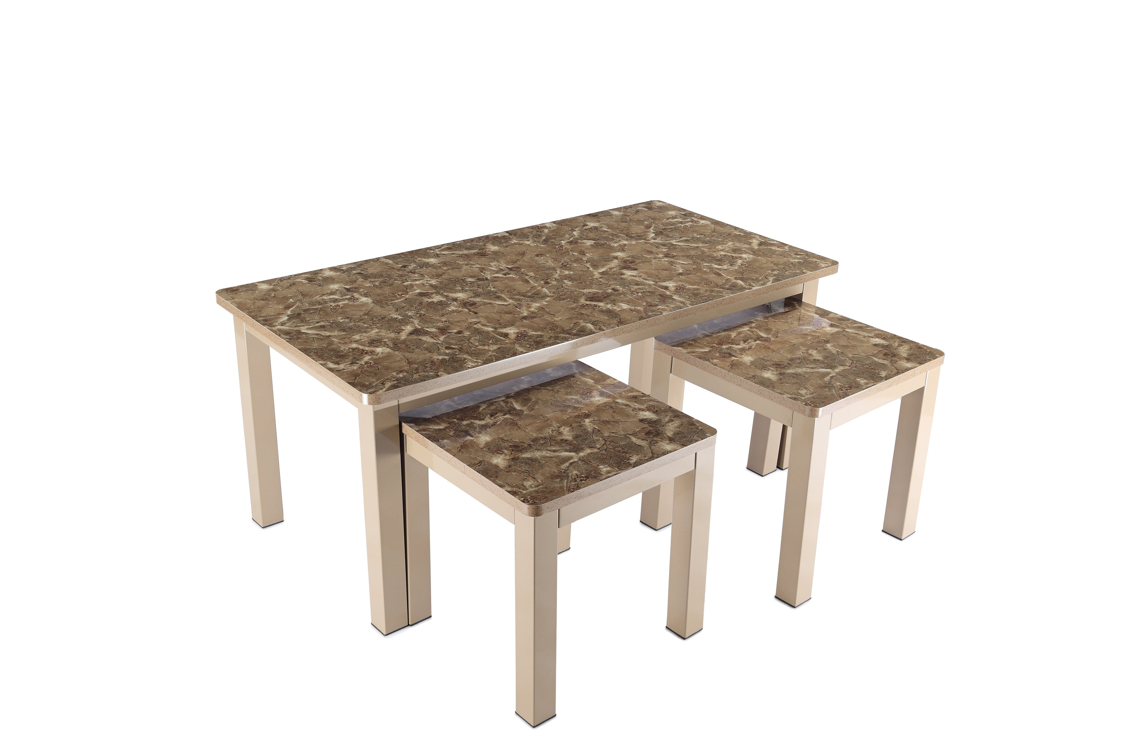 Lucy New MDF Coffee Table with 2 Side Tables - Modern Nesting Coffee Table Set