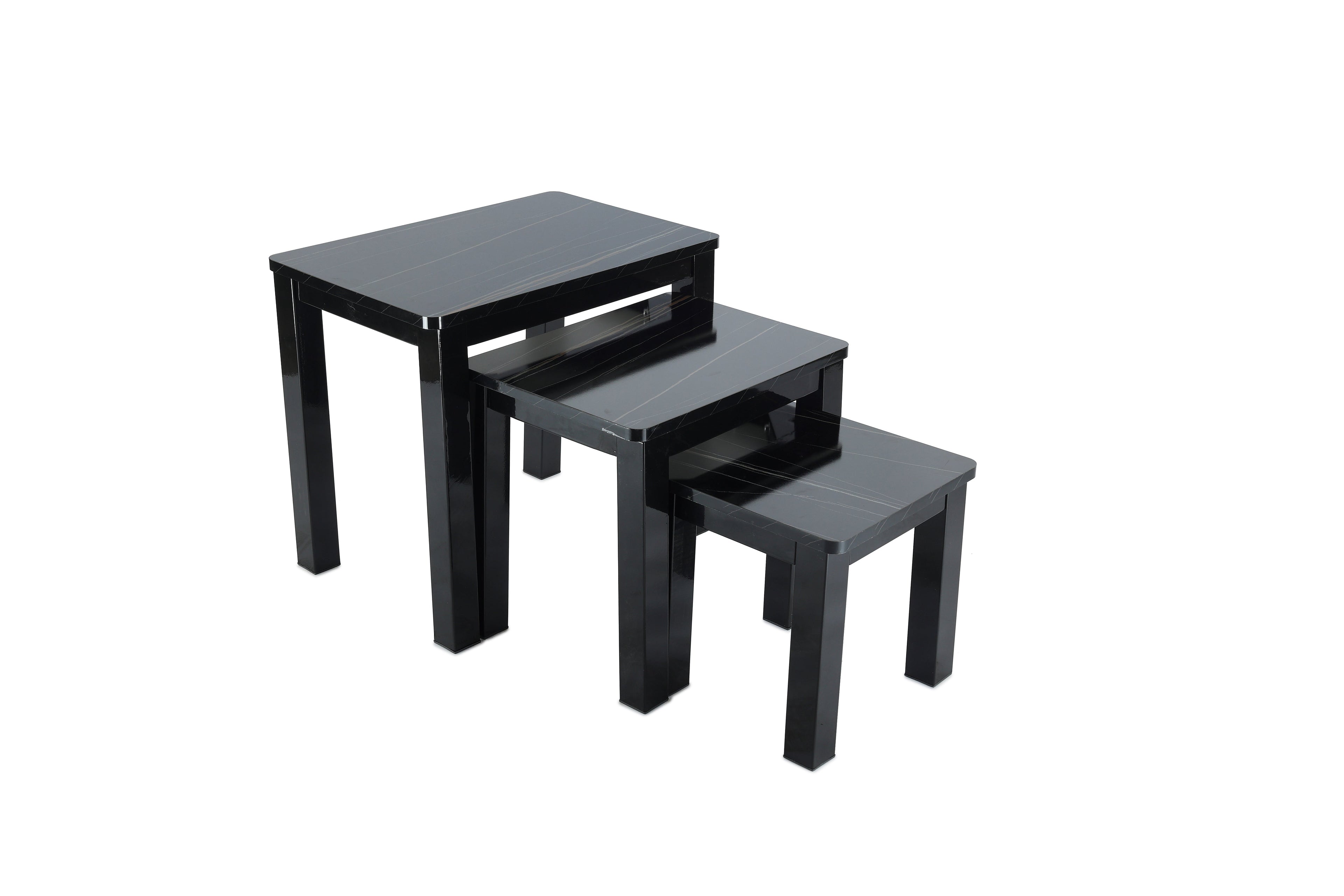 Lucy New MDF Coffee Table with 2 Side Tables - Modern Nesting Coffee Table Set