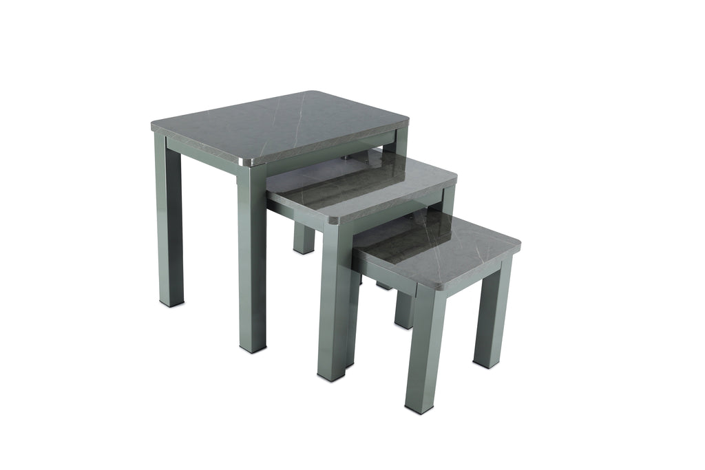 Lucy New MDF Coffee Table with 2 Side Tables - Modern Nesting Coffee Table Set