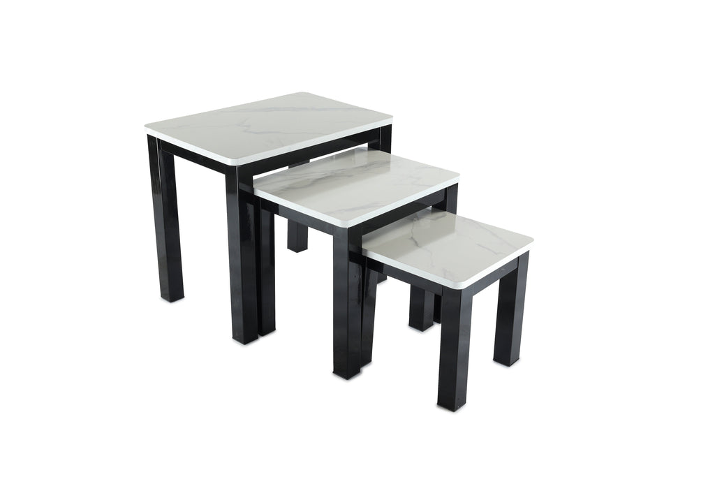 Lucy New MDF Coffee Table with 2 Side Tables - Modern Nesting Coffee Table Set