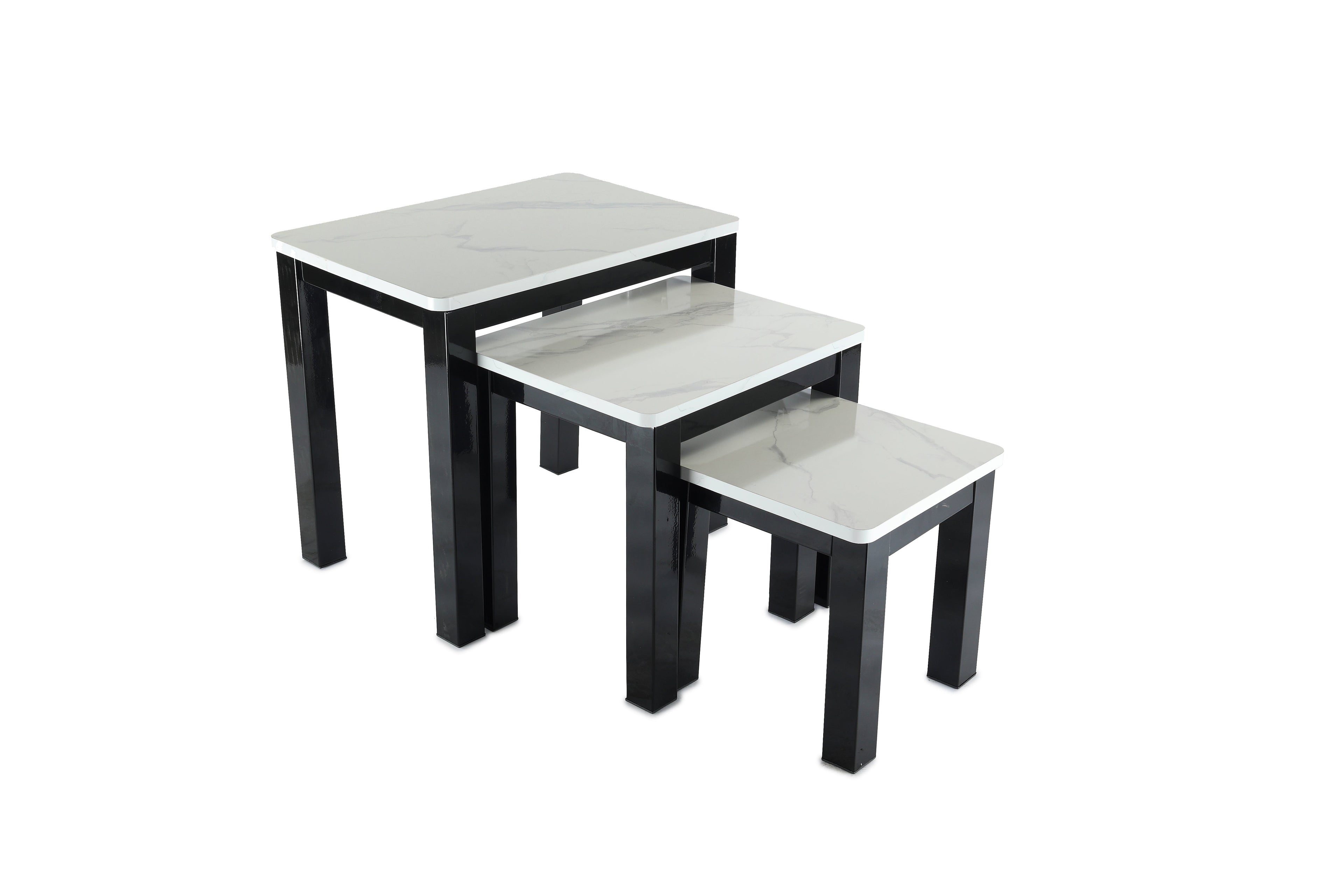 Lucy New MDF Coffee Table with 2 Side Tables - Modern Nesting Coffee Table Set