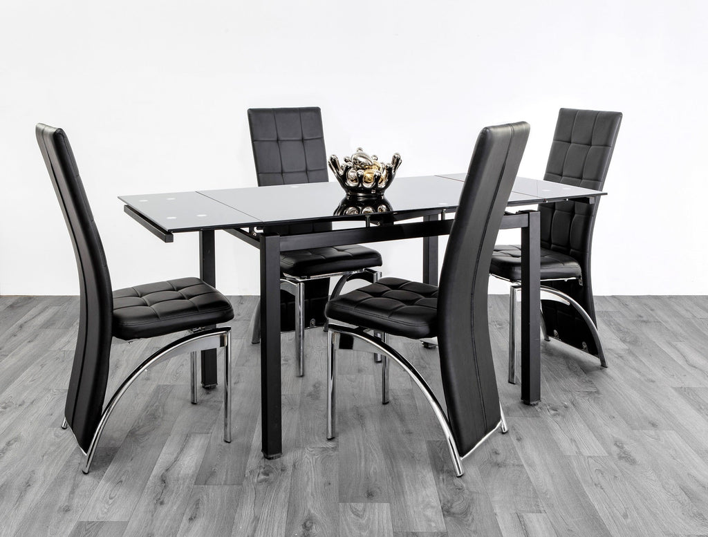 HELEN EXTENDING DINING TABLE BLACK
