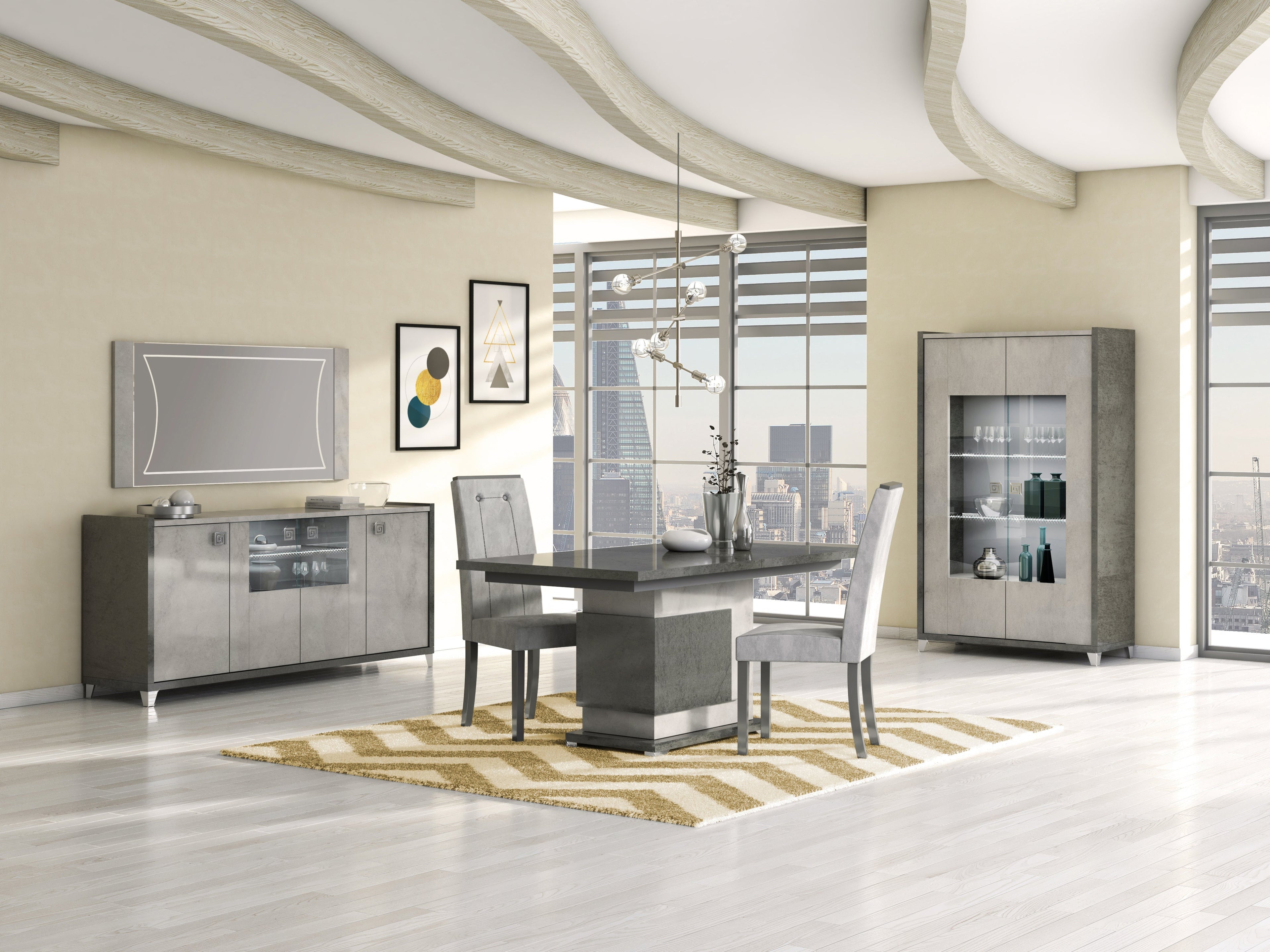 HILTON 2 DOOR DISPLAY CABINET