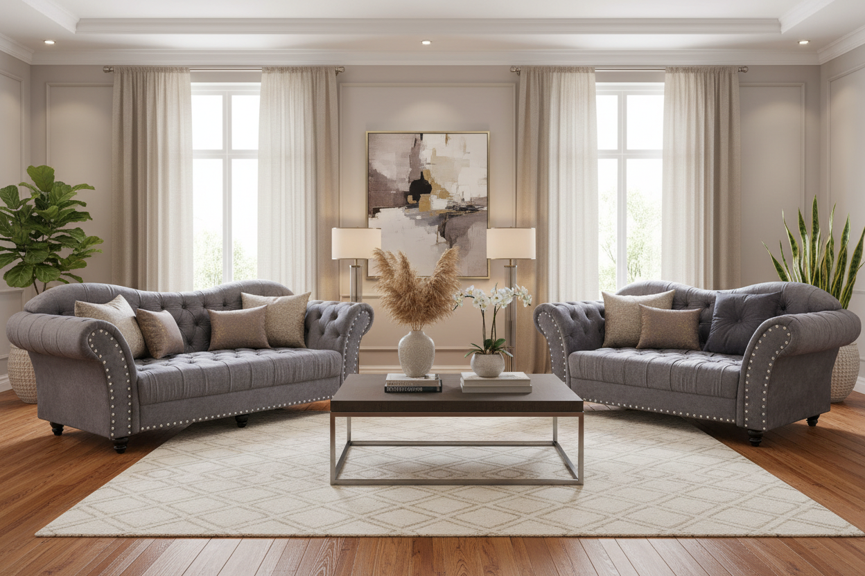 Kia Luxury Chesterfield Sofa Set Collection
