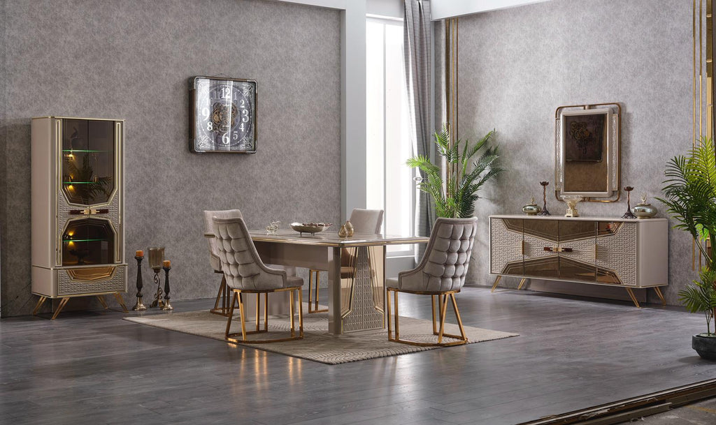 MILANO DINING TABLE BEIGE