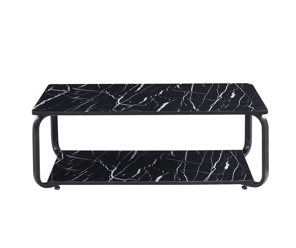 Nyra Black, Grey Coffee Table with Optional Gold Or Black Frame