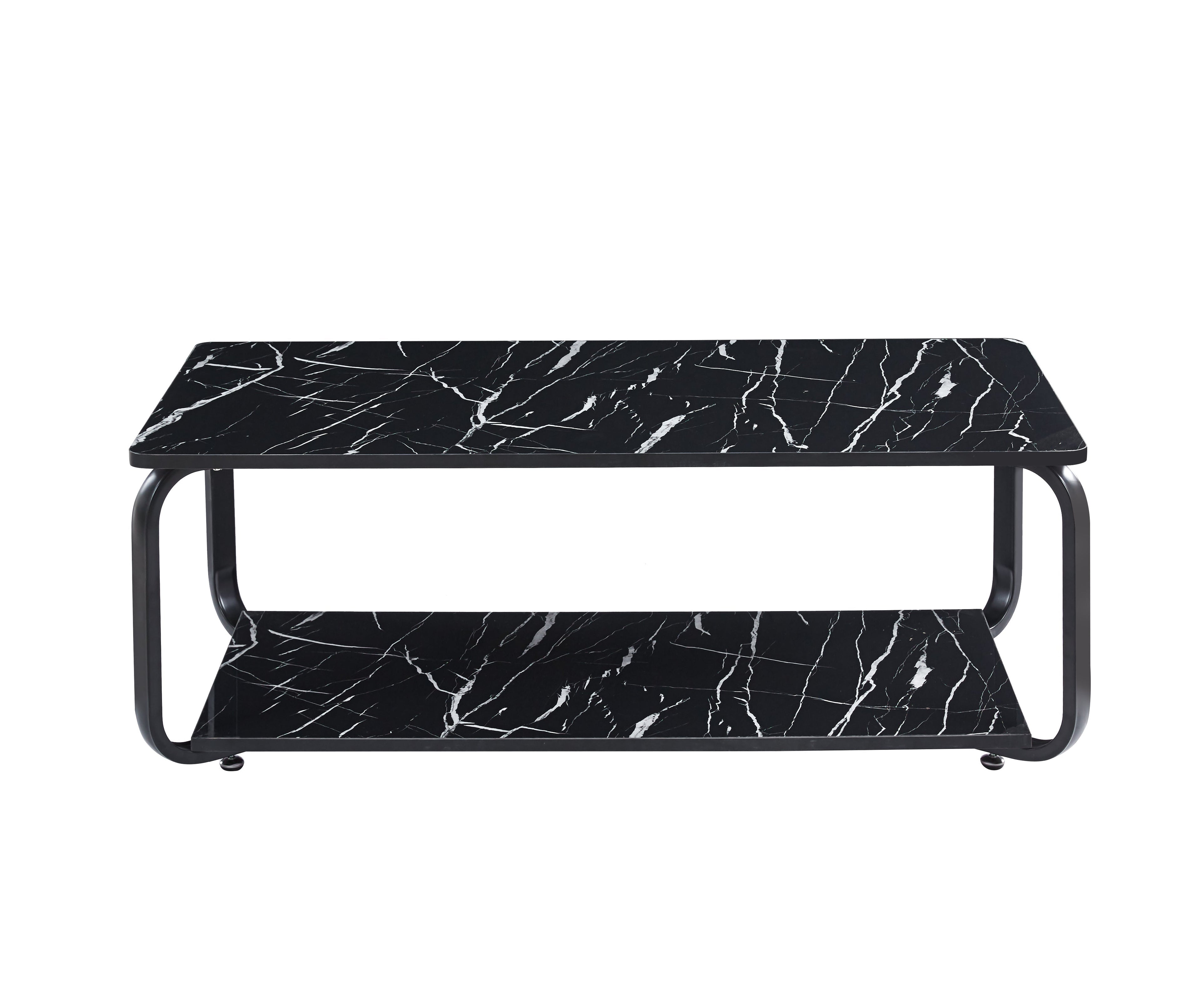 Nyra Black, Grey Coffee Table with Optional Gold Or Black Frame