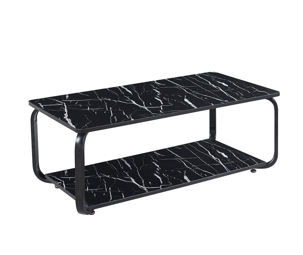Nyra Black, Grey Coffee Table with Optional Gold Or Black Frame