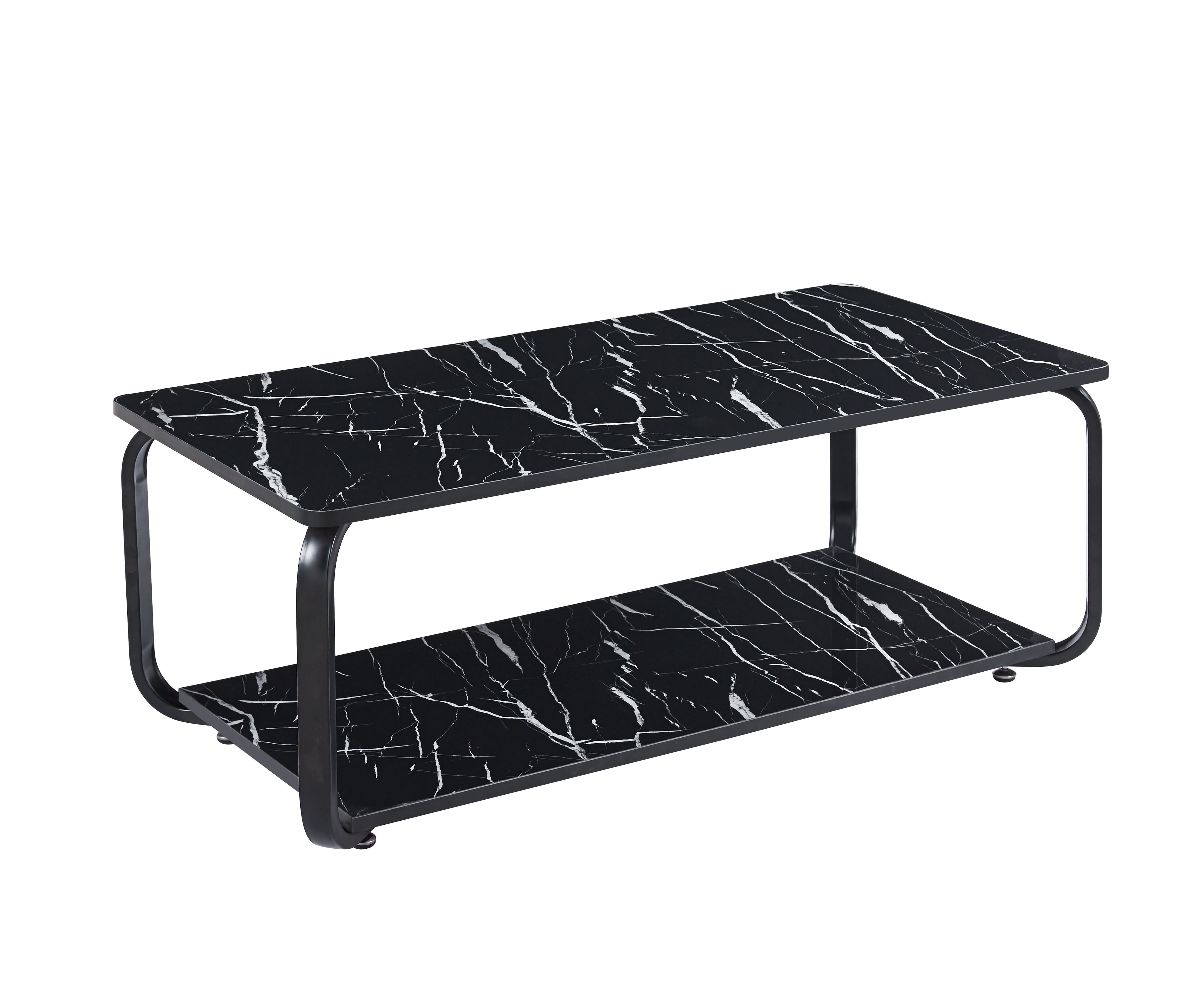 Nyra Black, Grey Coffee Table with Optional Gold Or Black Frame