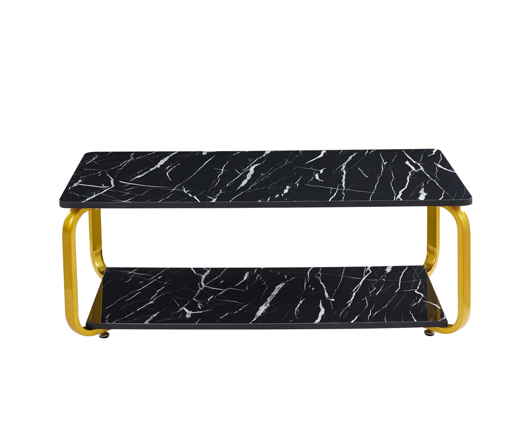 Nyra Black, Grey Coffee Table with Optional Gold Or Black Frame