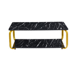 Nyra Black, Grey Coffee Table with Optional Gold Or Black Frame