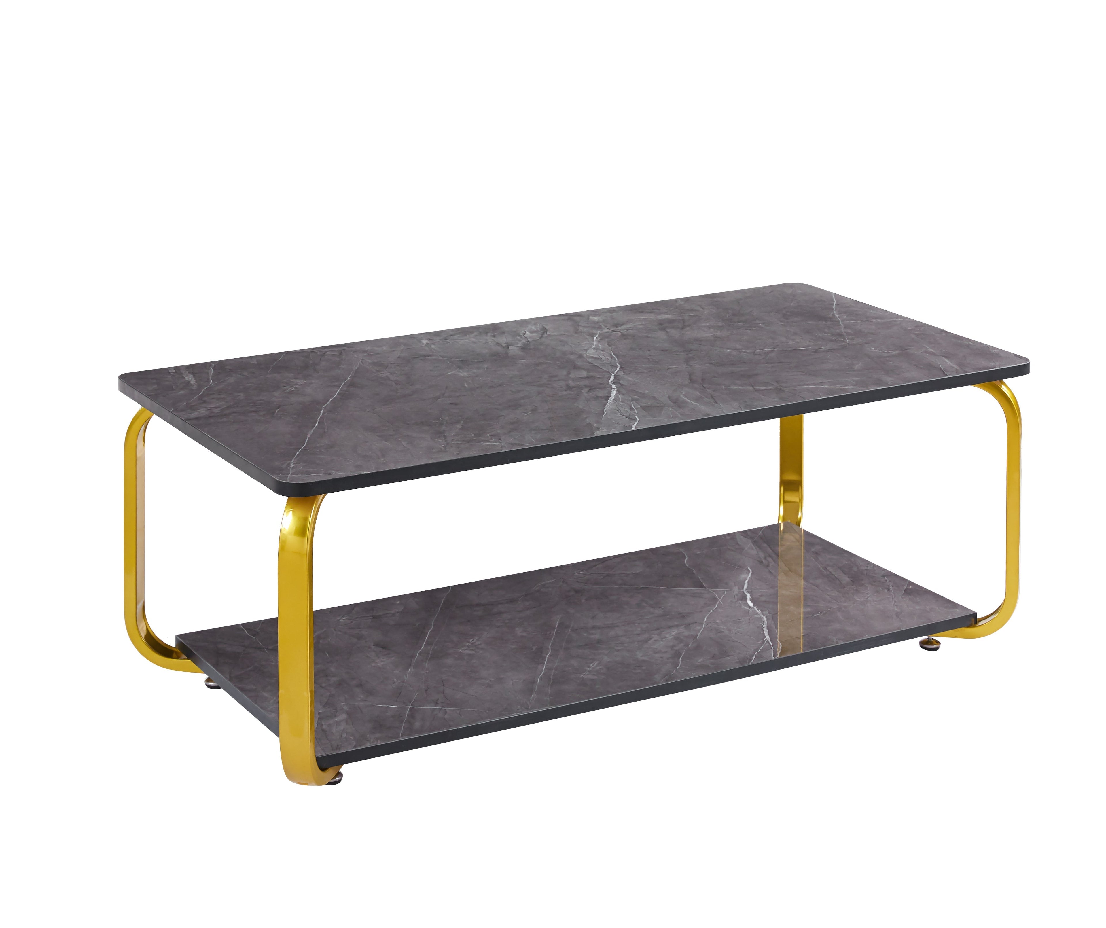 Nyra Black, Grey Coffee Table with Optional Gold Or Black Frame