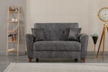 7star Donence Sofabed in Grey in Suede Clic clac 3 Seater Sofabed with Storage & Free 2 Cushions