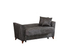Donence Sofabed in Grey in Suede Clic clac 3 Seater Sofabed with Storage & Free 2 Cushions