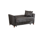 7star Donence Sofabed in Grey in Suede Clic clac 3 Seater Sofabed with Storage & Free 2 Cushions