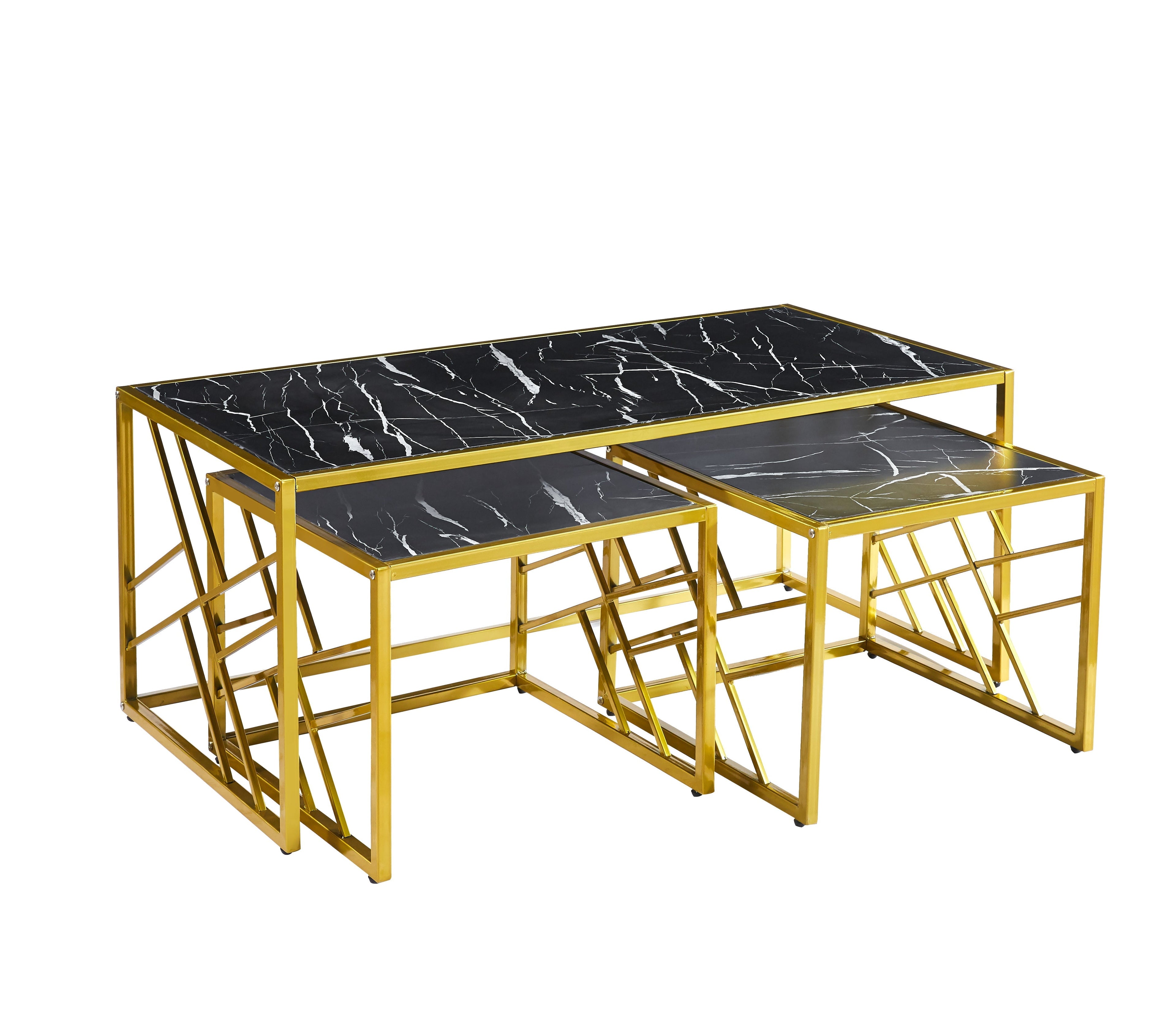 Oval MDF Coffee Table With Side Table Black, Grey or White Coffee Table, Nest Table with Optional  Side Tables