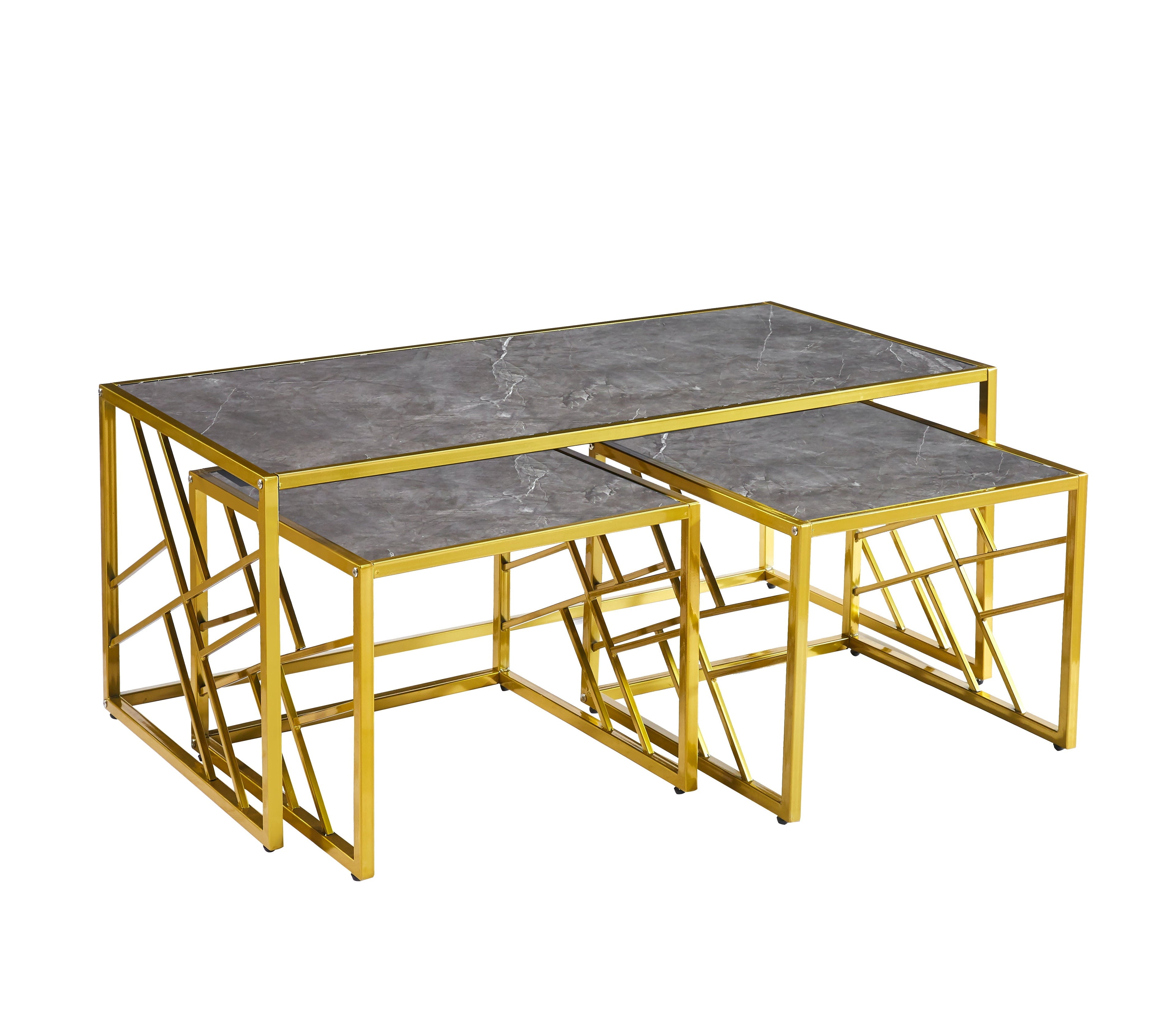 Oval MDF Coffee Table With Side Table Black, Grey or White Coffee Table, Nest Table with Optional  Side Tables