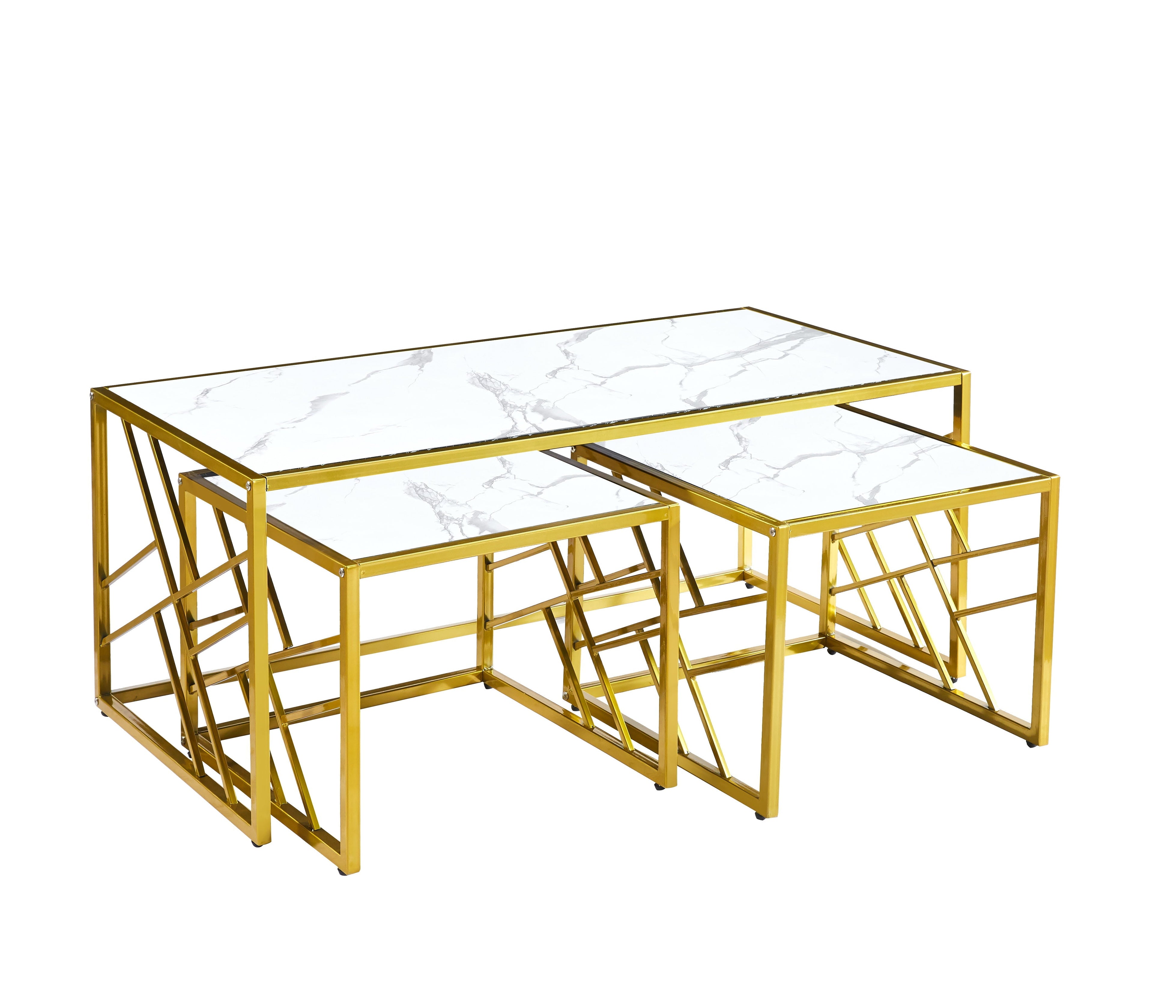 Oval MDF Coffee Table With Side Table Black, Grey or White Coffee Table, Nest Table with Optional  Side Tables