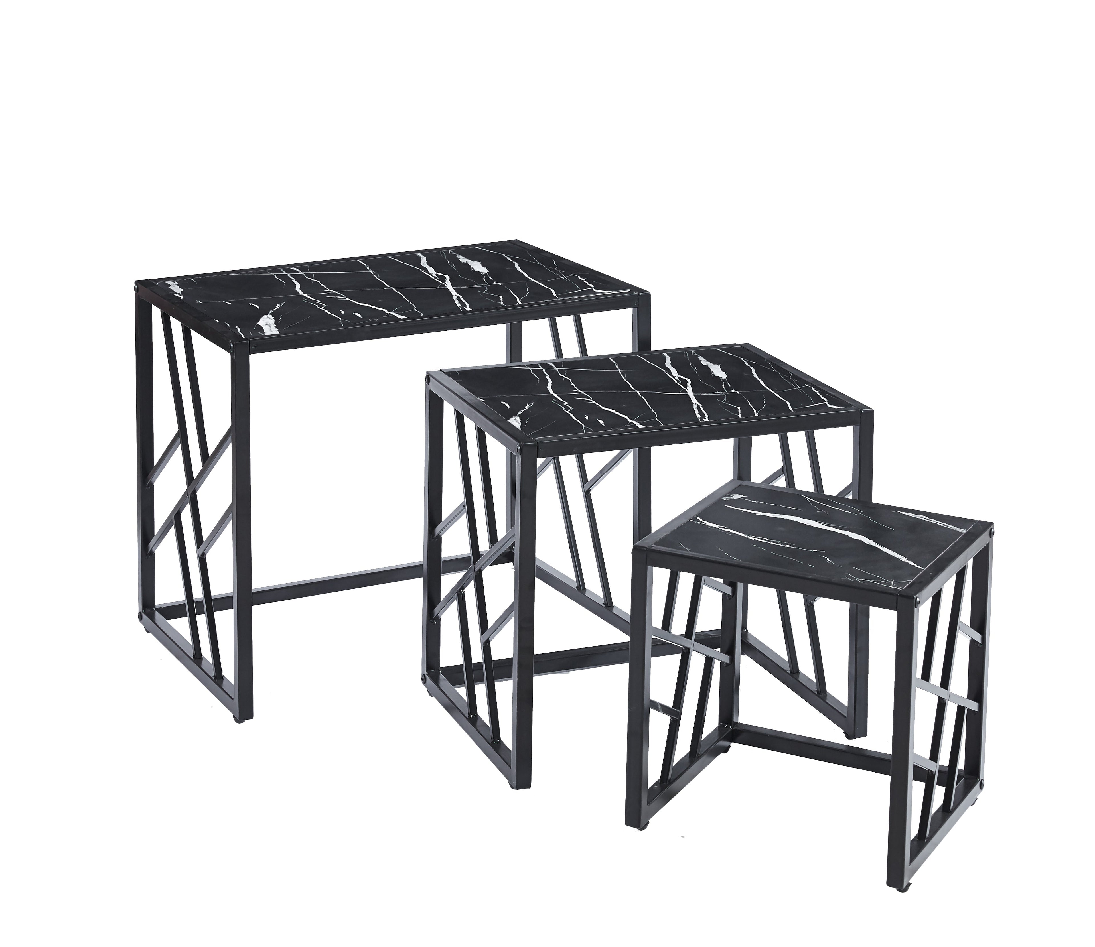 Oval MDF Coffee Table With Side Table Black, Grey or White Coffee Table, Nest Table with Optional  Side Tables