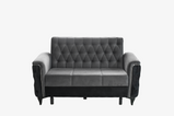 7star Kevin Wool Fabric Grey and Black Stylish Sofa bed with Storage 3 & 2seater