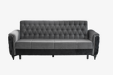 7star Kevin Wool Fabric Grey and Black Stylish Sofa bed with Storage 3 & 2seater