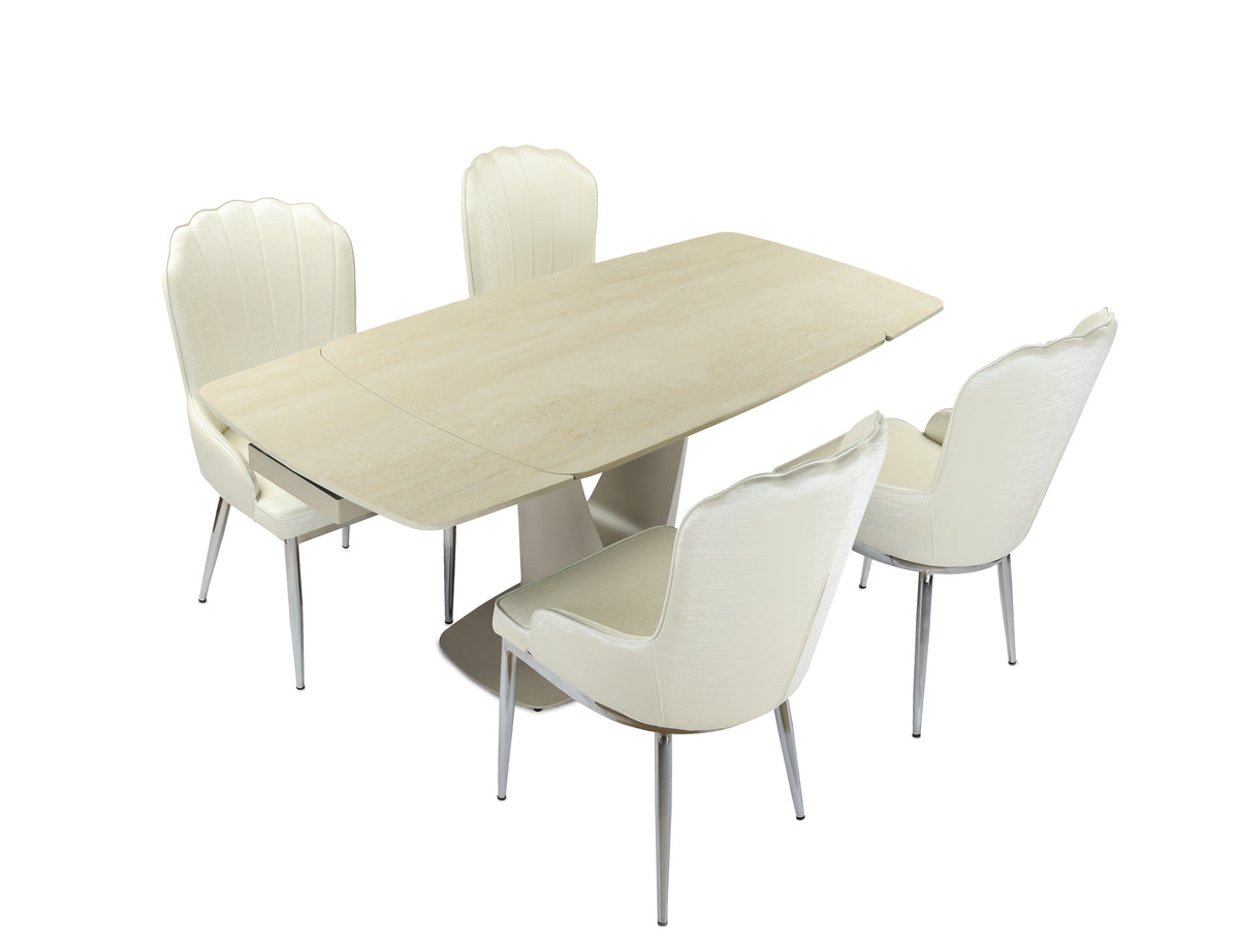 Tina Extending Beige Dining Table