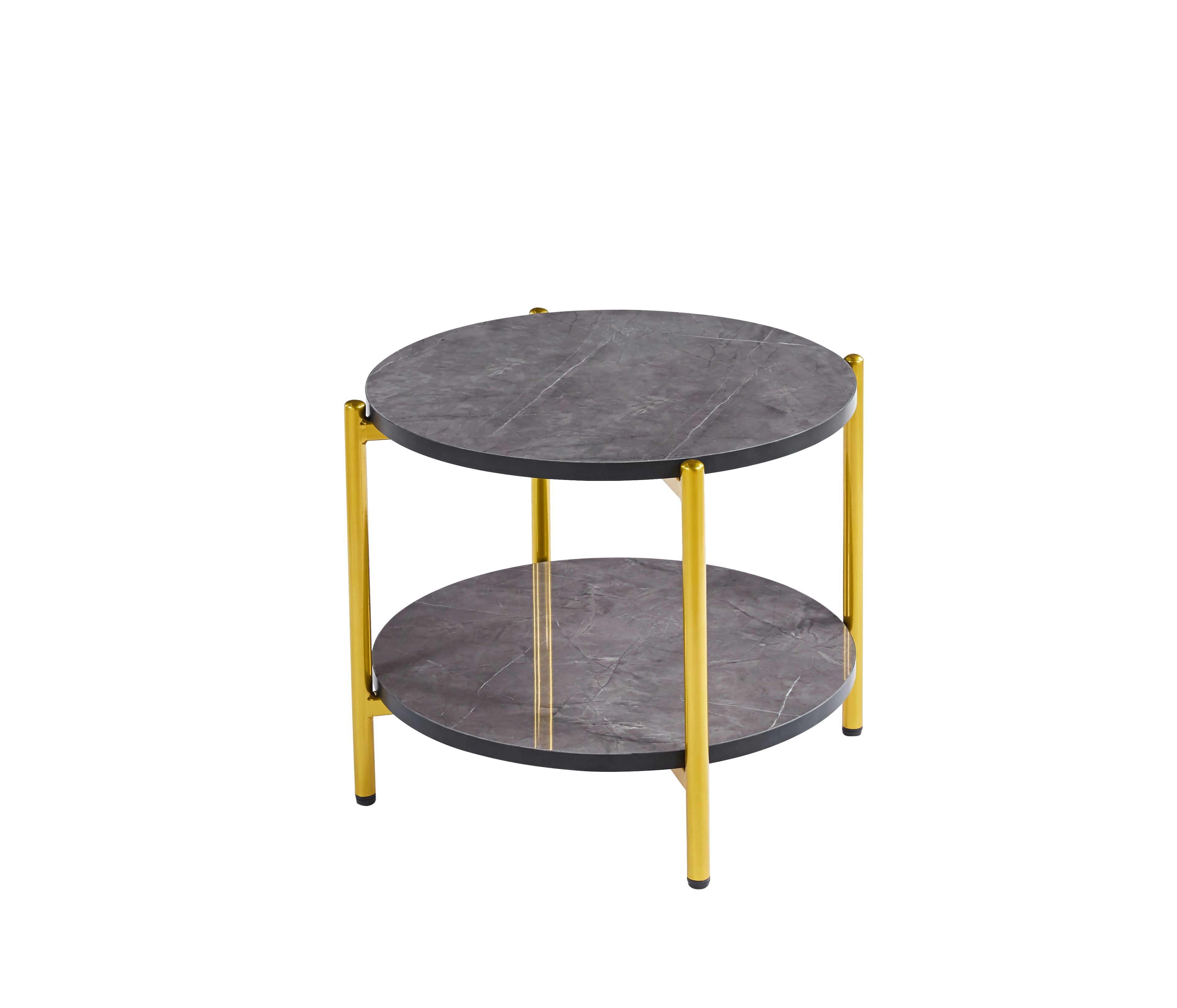Vina  Black, Grey Coffee Table & Side Table with Optional Gold Or Black Frame