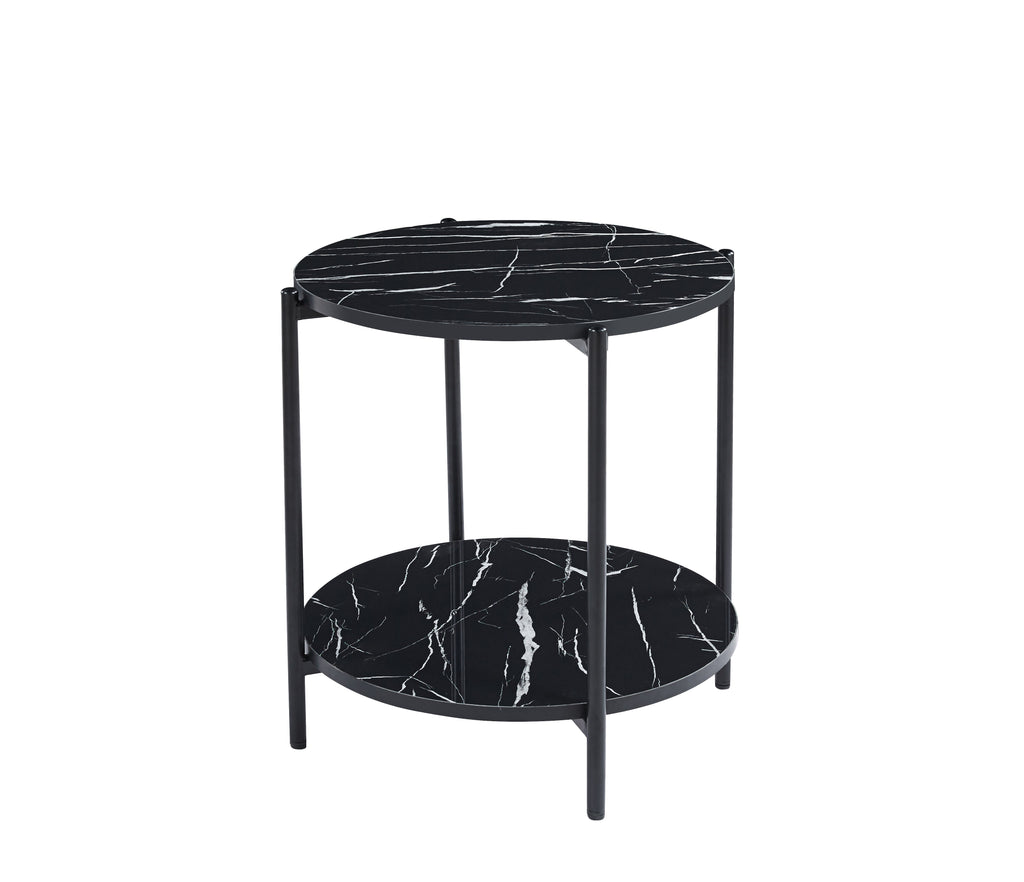 Vina  Black, Grey Coffee Table & Side Table with Optional Gold Or Black Frame