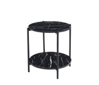 Vina  Black, Grey Coffee Table & Side Table with Optional Gold Or Black Frame
