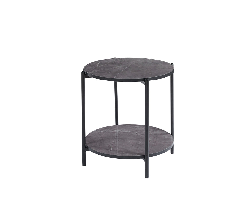 Vina  Black, Grey Coffee Table & Side Table with Optional Gold Or Black Frame