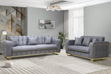 Berlin Sofa With Storage And Free Cushions 3+2 Seater With Optional Gold Or Silver Frame