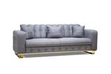 Berlin Sofa With Storage And Free Cushions 3+2 Seater With Optional Gold Or Silver Frame