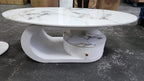 Florida Modern Stone-Top Coffee Table With Storage – White, Grey