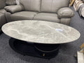 Florida Modern Stone-Top Coffee Table With Storage – White, Grey