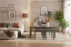 Lucy New MDF Coffee Table with 2 Side Tables - Modern Nesting Coffee Table Set