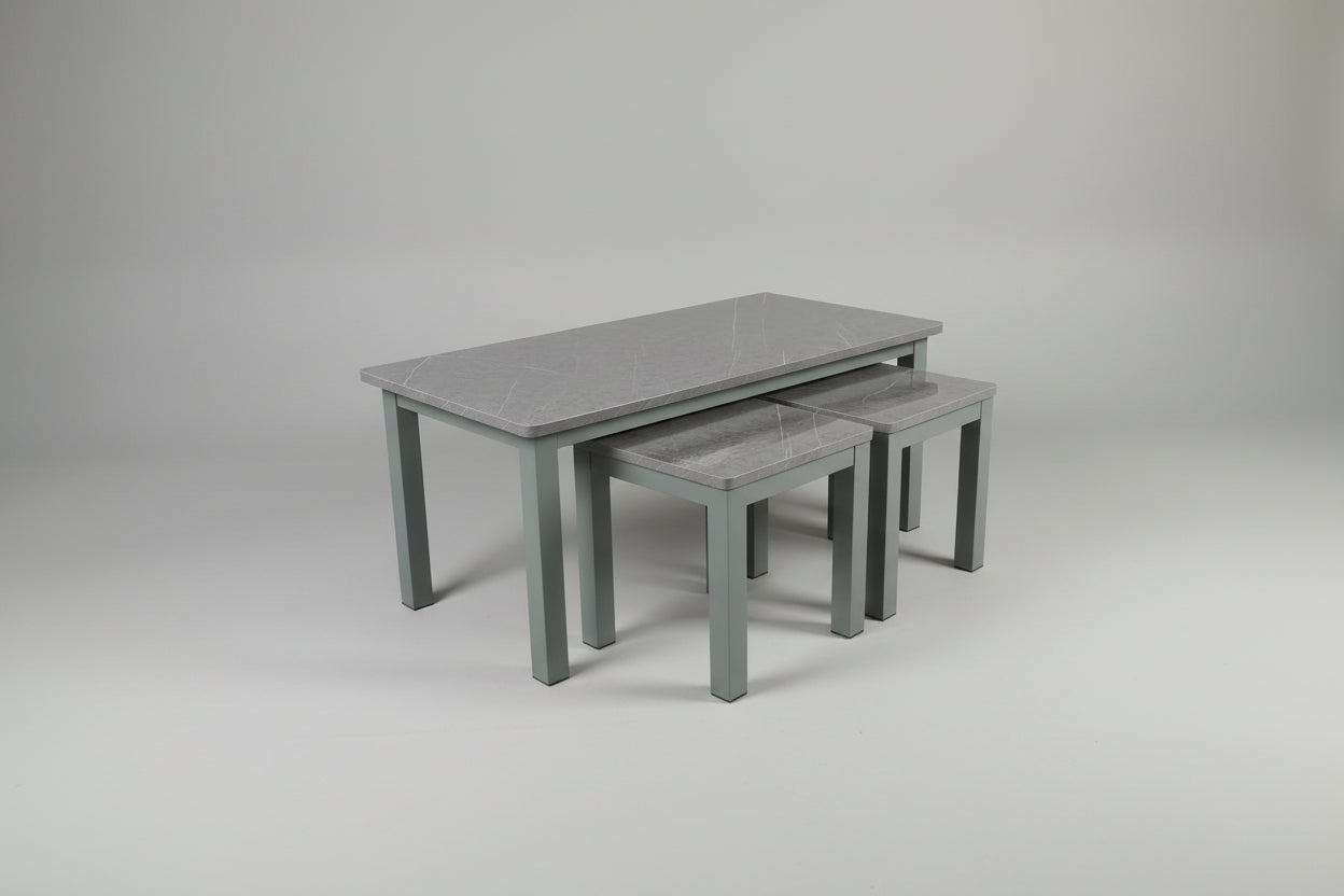 Lucy New MDF Coffee Table with 2 Side Tables - Modern Nesting Coffee Table Set