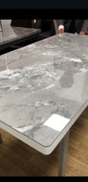HUSTY SINTERED CERAMIC STONE EXTENDING DINING TABLE