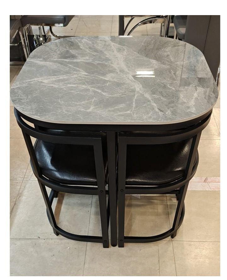 Ace Modern Space Saving  4 Seater Compact Dining Set