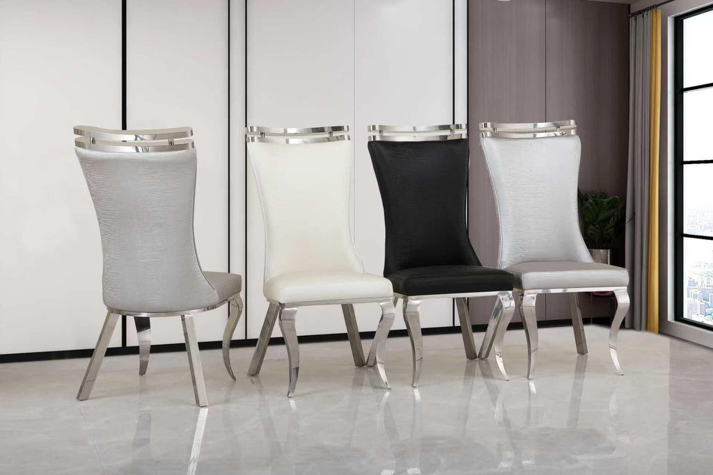 Greek Curved High Back , Sculpted-Leg , Contemporary Dining Chair