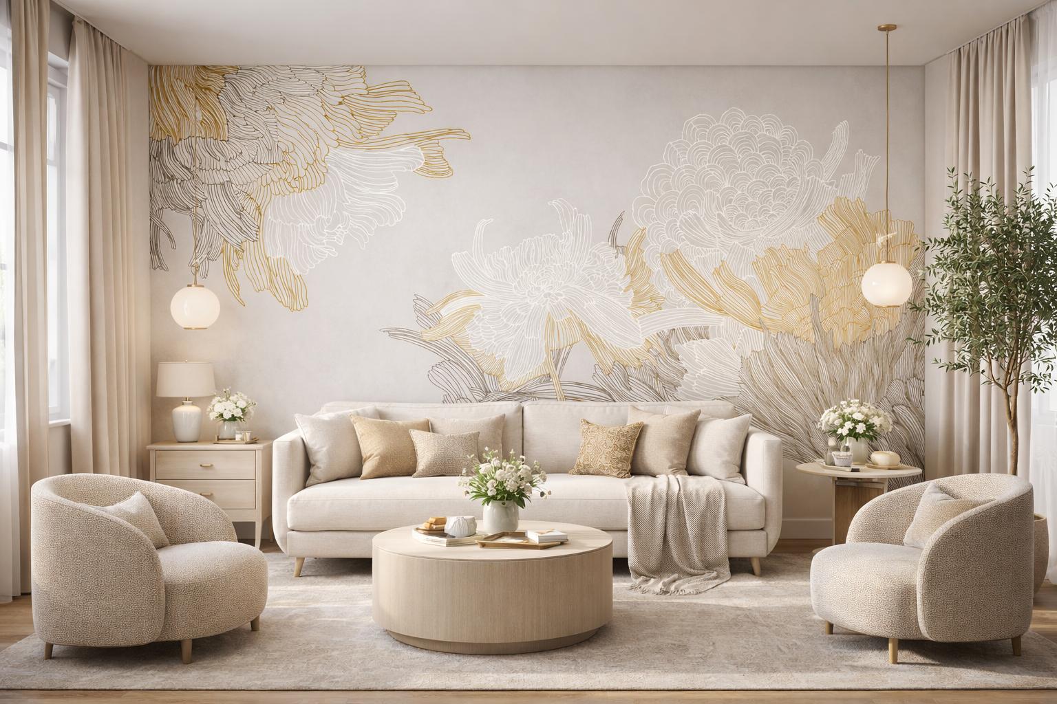 Luxury Leather Art PVC Wall Sheet Decorative Wall Panel ( 1 Complete Design of 2pc )