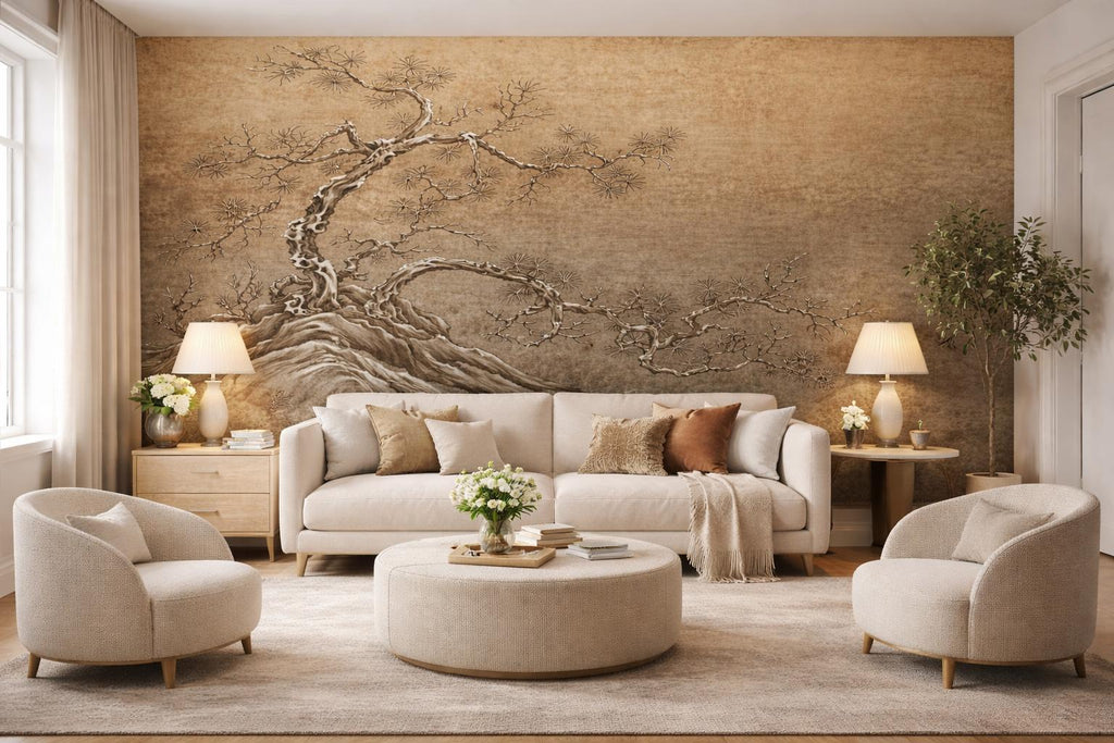 Luxury Leather Art PVC Wall Sheet Decorative Wall Panel ( 1 Complete Design of 2pc )