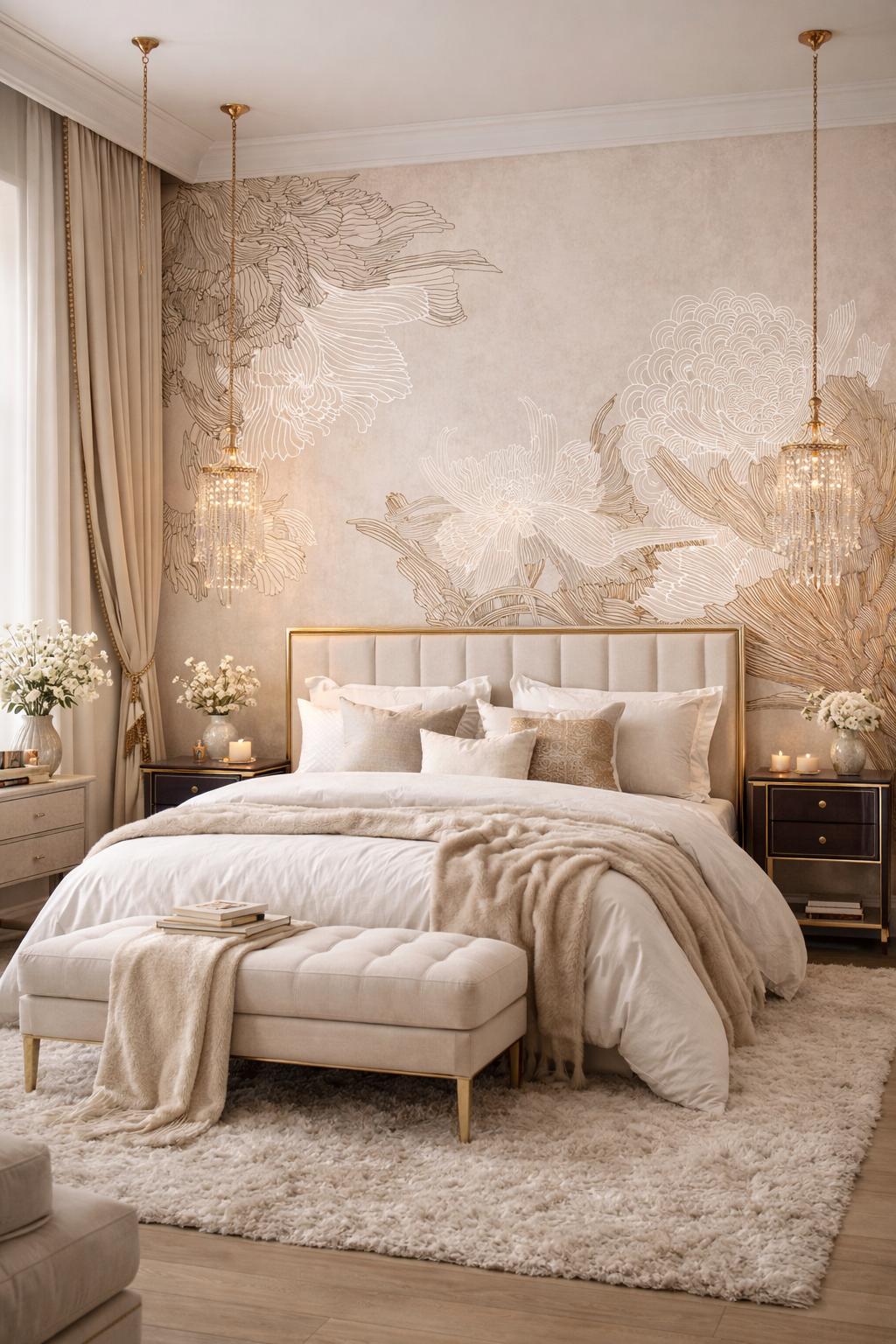 Luxury Leather Art PVC Wall Sheet Decorative Wall Panel ( 1 Complete Design of 2pc )