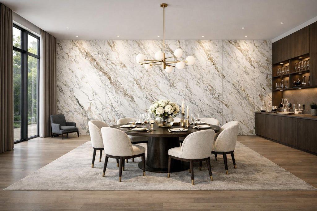 PVC Marble Sheets 3D Printed Wall Panels (1Pc)