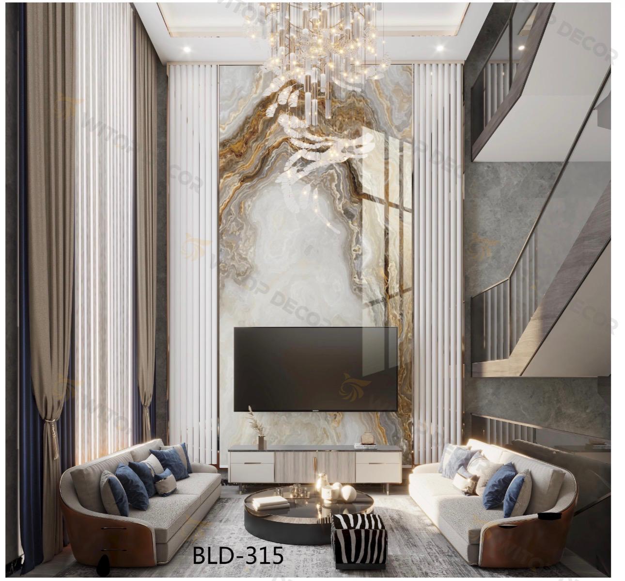 PVC Marble Sheets 3D Printed Wall Panels (1Pc)